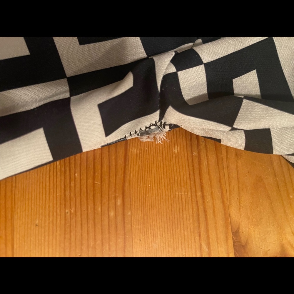 Boohoo monochrome black and white woven shift dress sz 14 - Picture 10 of 10